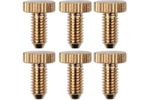 ZYNCUE Electric Guitar Tremolo Bridge Fine Tuning Screws Set,6-Pack Floyd Rose Locking Tremolo System,Chrome/Black/Gold,M5 x 