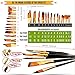 NUDGE Premium Paint Brushes (15 Piece) Art Set & Kit - Used for Acrylic, Watercolor, Oil, Gouache & Face Painting