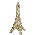 Ornament - Eiffel Tower - Gold Glittered Acrylic Ornament