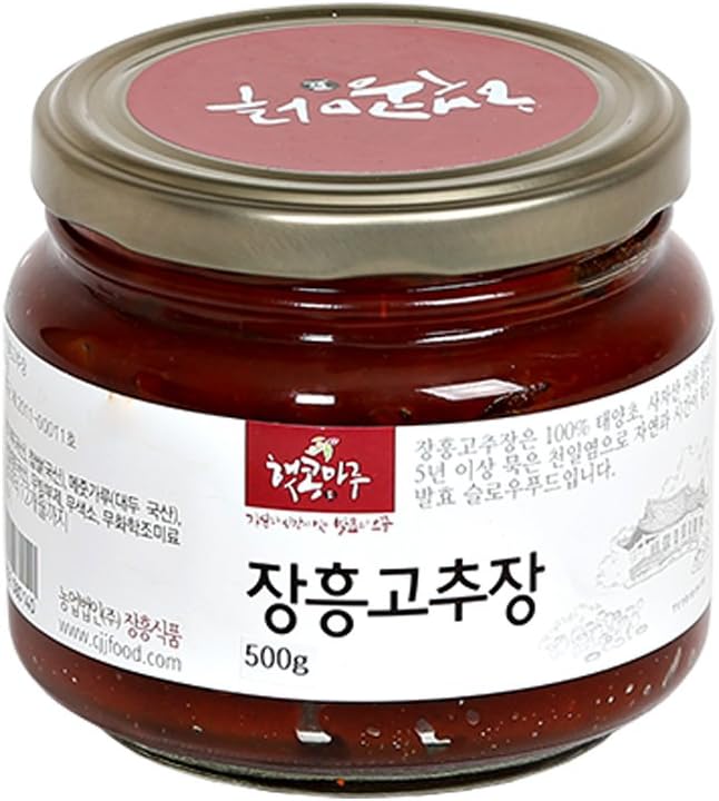 Hatkongmaru Jangheung Red pepper paste - Slow Food, Abundant Vitamin and Protein, Traditional Craftsmanship, 500g