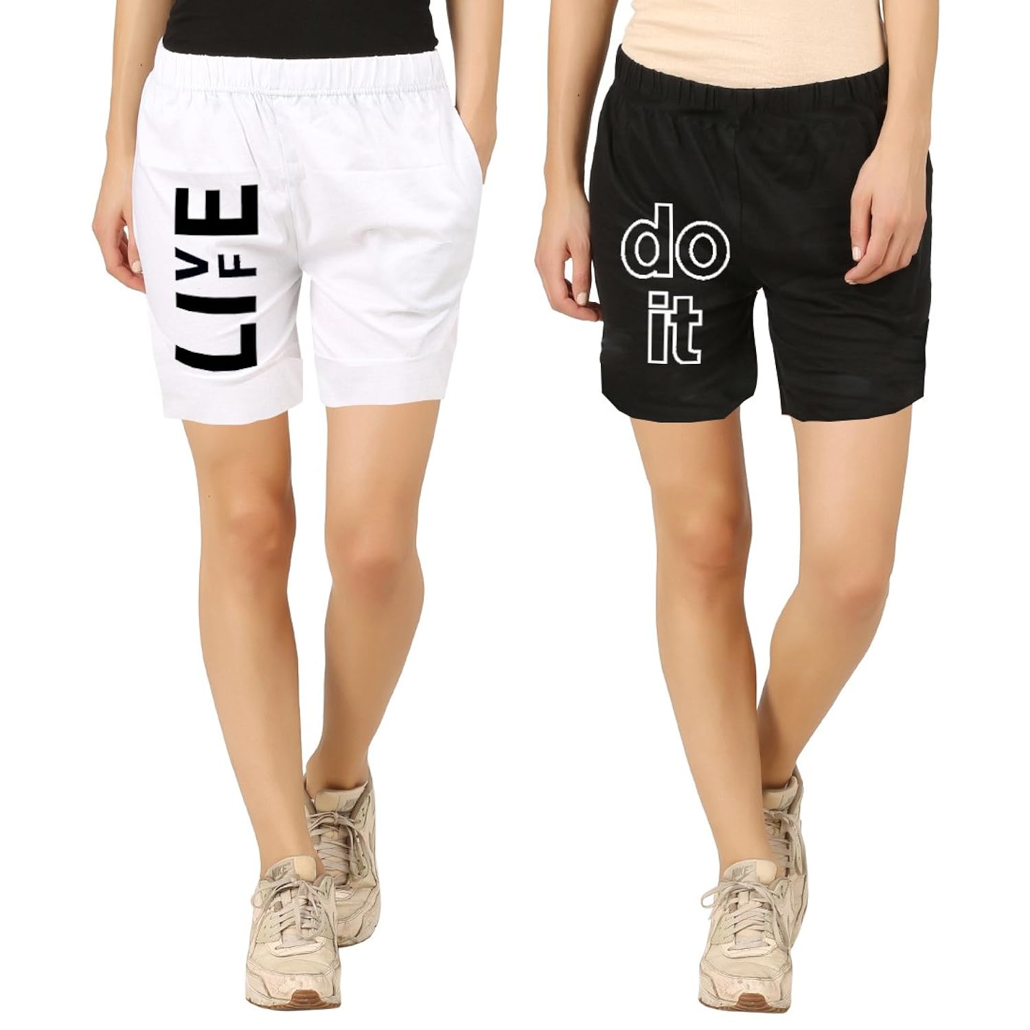 hotfits women's cotton graphic shorts