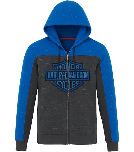 Harley-Davidson Men's Bar & Shield Logo Zip-Up Poly-Blend Hoodie