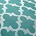 CaliTime Pack of 2 Soft Throw Pillow Covers Cases for Couch Sofa Home Decoration Modern Quatrefoil Trellis Geometric 18 X 18 Inches Teal
