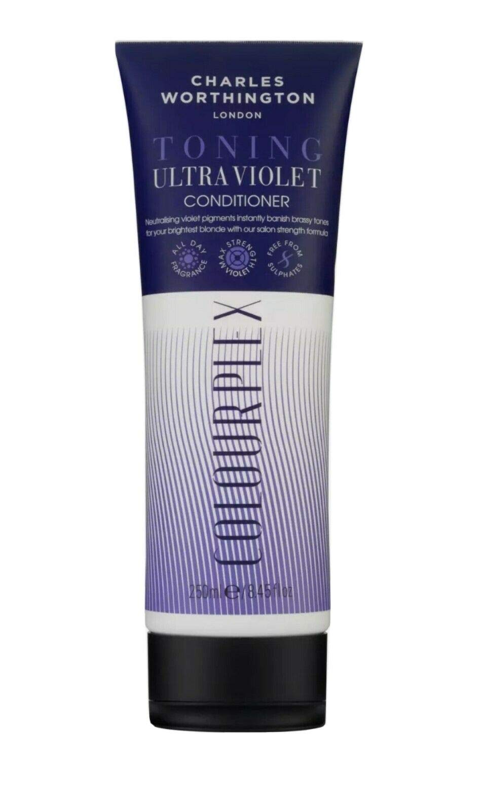 (Pack of 2) Charles Worthington Colourplex Toning Ultra Violet SHAMPOO x 250ml & Colourplex Toning Ultra Violet CONDITIONER x 250ml