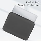 RAINYEAR 14 Inch Laptop Sleeve Protective Case Grey with Soft Lining view 3