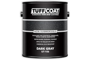 Tuff Coat UT-106 Dark Gray - 1 Gallon: Medium Texture, Non-Submersible, Water-Based, Rubberized Non-Skid Coating