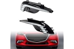 Astra Depot LED DRL Replacement For Mazda 3 Mazda3 Axela 2017 2018 2019 Daytime Running Lights Fog Lamp Cover Headlight Drivi