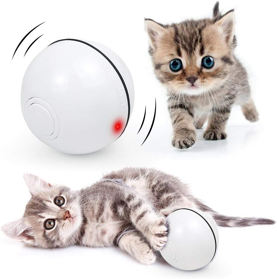 ANTOPM Jouet Interactif pour Chat, Rechargeable Interactif Balle pour Chat Rotative Automatique