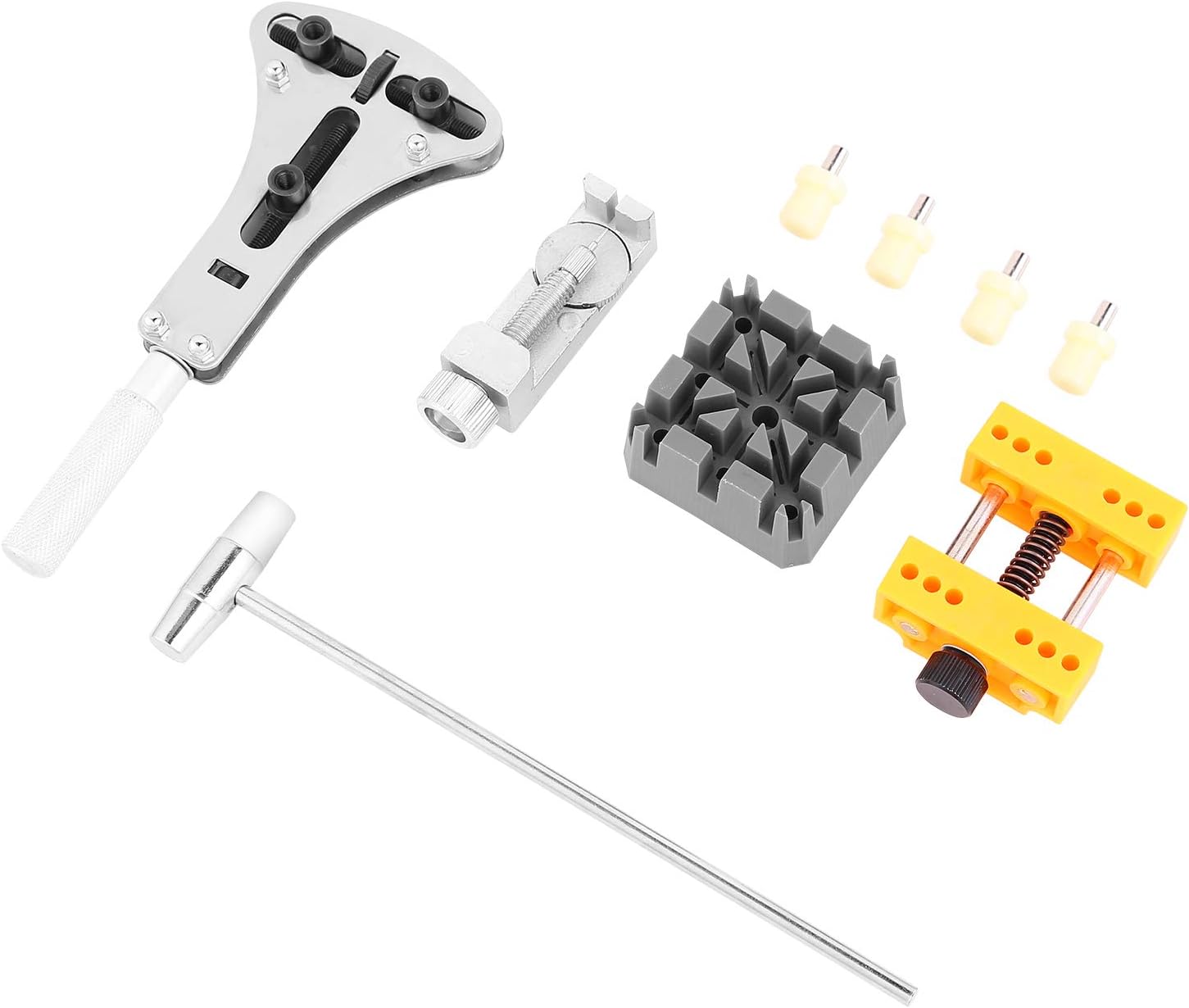 Ohuhu 174 PCS Watch Repair Tool Kit, Case Opener Spring Bar Watch Band Link Tool Set With Carrying Bag, Replace Watch Battery Helper Multifunctional Tools With User Manual For Beginner: Home Improvement