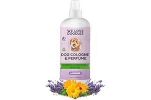 We Love Doodles Dog Cologne & Perfume, Deodorizing, Safe Ingredients, Made In USA, Long Lasting After Bath, Deodorant For Smelly Dogs, Pawfume For Pets, Odor Eliminator Spray, Lavender, 8 OZ