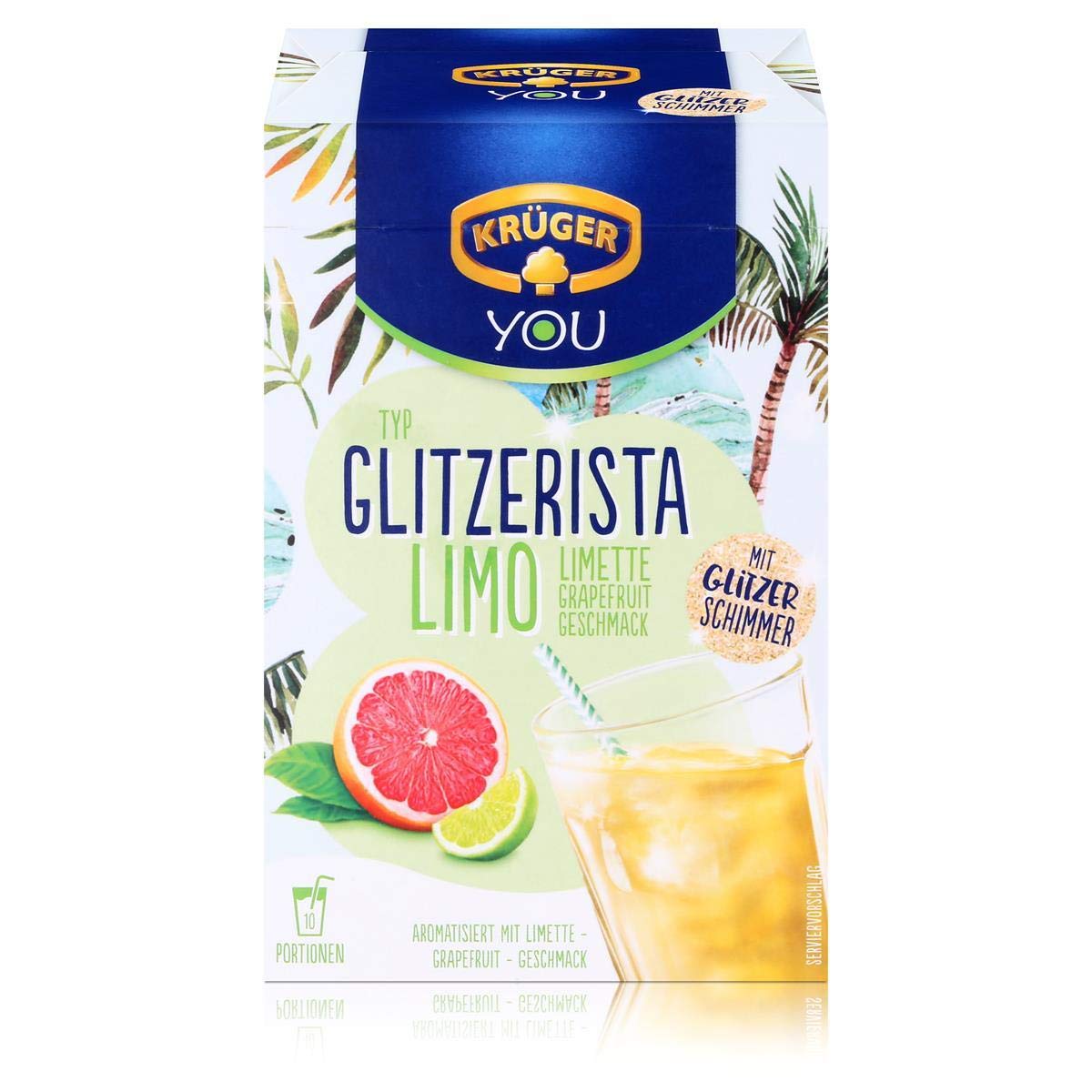 Kruger You Typ Glitzerista Limo Limette Grapefruit 200g Mit Glitzer Schimmer Instant Getrankepulver 1er Pack Amazon De Lebensmittel Getranke