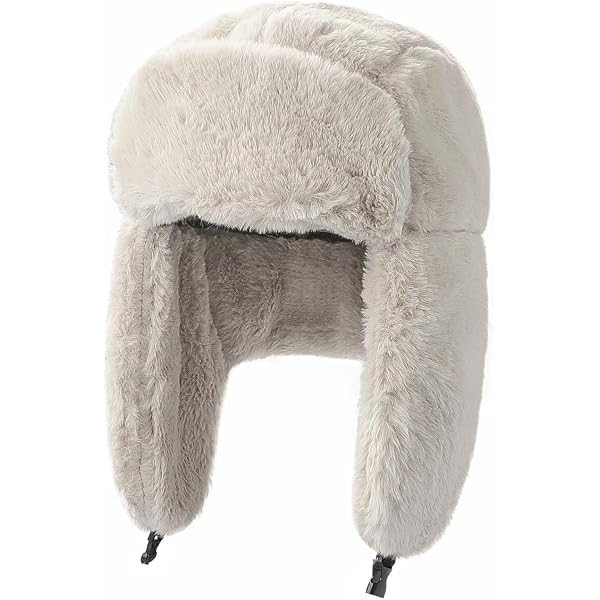 Chapeau Ushanka Russe Soviétique - Laine Avec Cache-Oreilles - Taille M - Broche Marteau/Faucille
