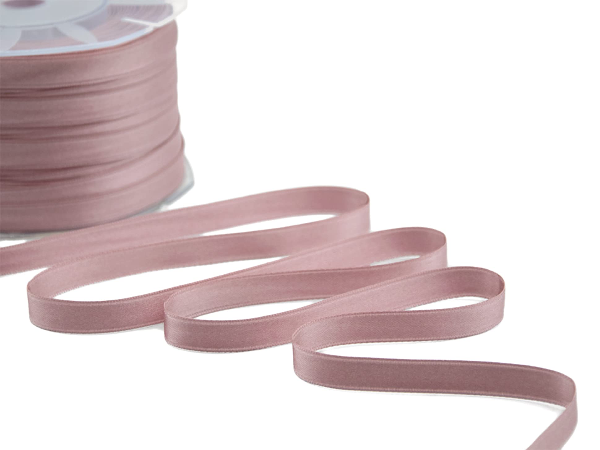 Furlanis - Double Satin Ribbon, Decoration, Gift, Christmas Packing, Wedding, Party, Made in Italy - Antique Pink, 10 mm x 100 m