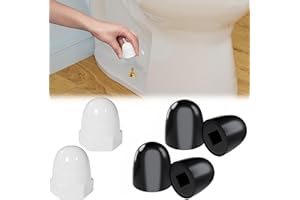 boeemi Toilet Bolt Covers Decorative 6Pack Include Ceramic White Screw Cap Statues & Universal Toilet Bolt Caps, Cute Toilet Caps for Bottom of Toilet Easy Installation