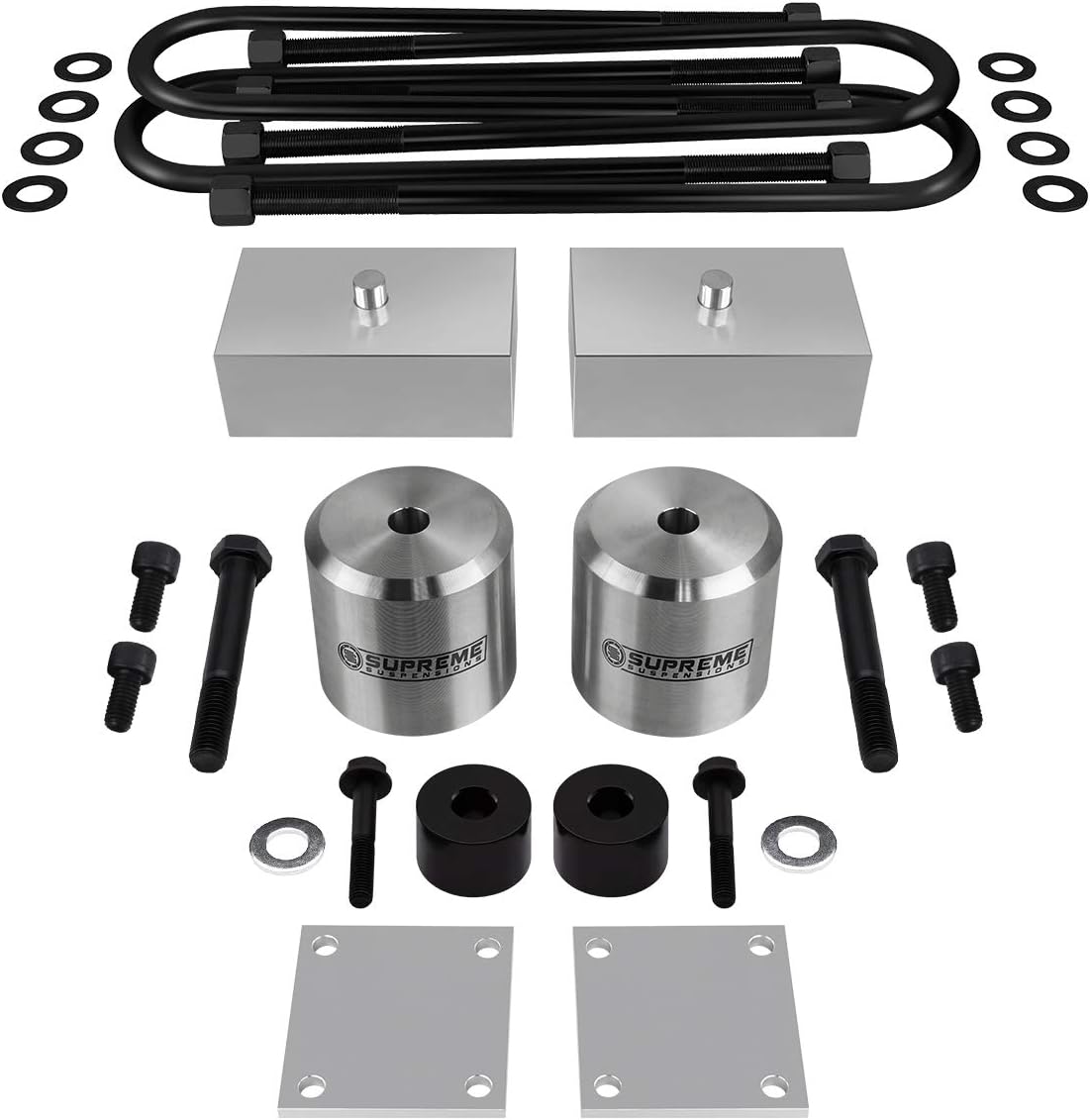 Affordable Supreme Suspensions Full Lift Kit For 05 16 Ford F250 F350 Super Duty 4wd 2 Front Lift Spring Spacers 2 Rear Lift Blocks U Bolts Brake Line