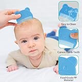 Aolso Baby Hair Brush and Comb Set 3Pcs Blue Nylon PP Safe Spherical Teeth view 3