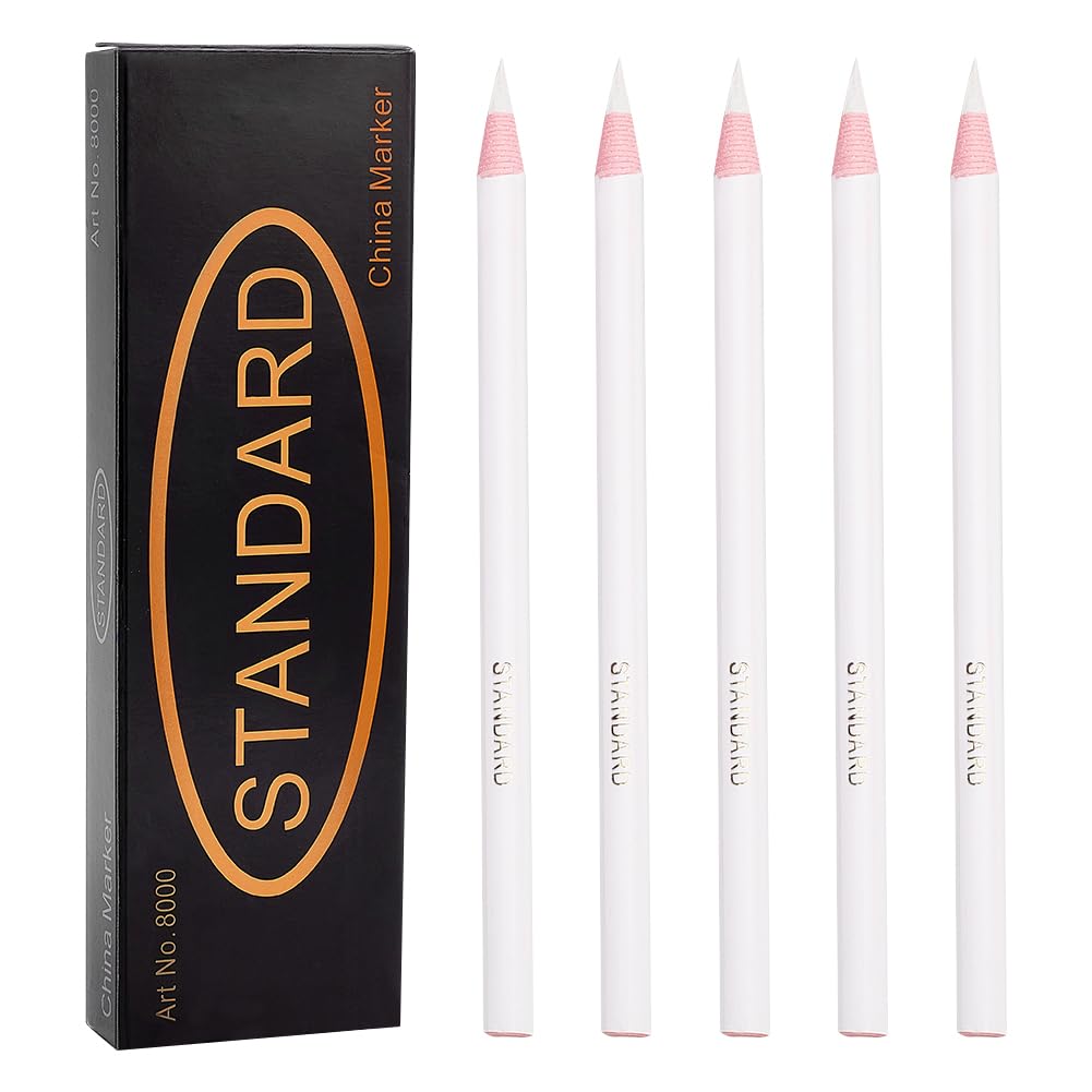 BENECREAT 12PCS Water Soluble Pencil Tracing Tools for Tailor's Sewing Marking And Students Drawing, White