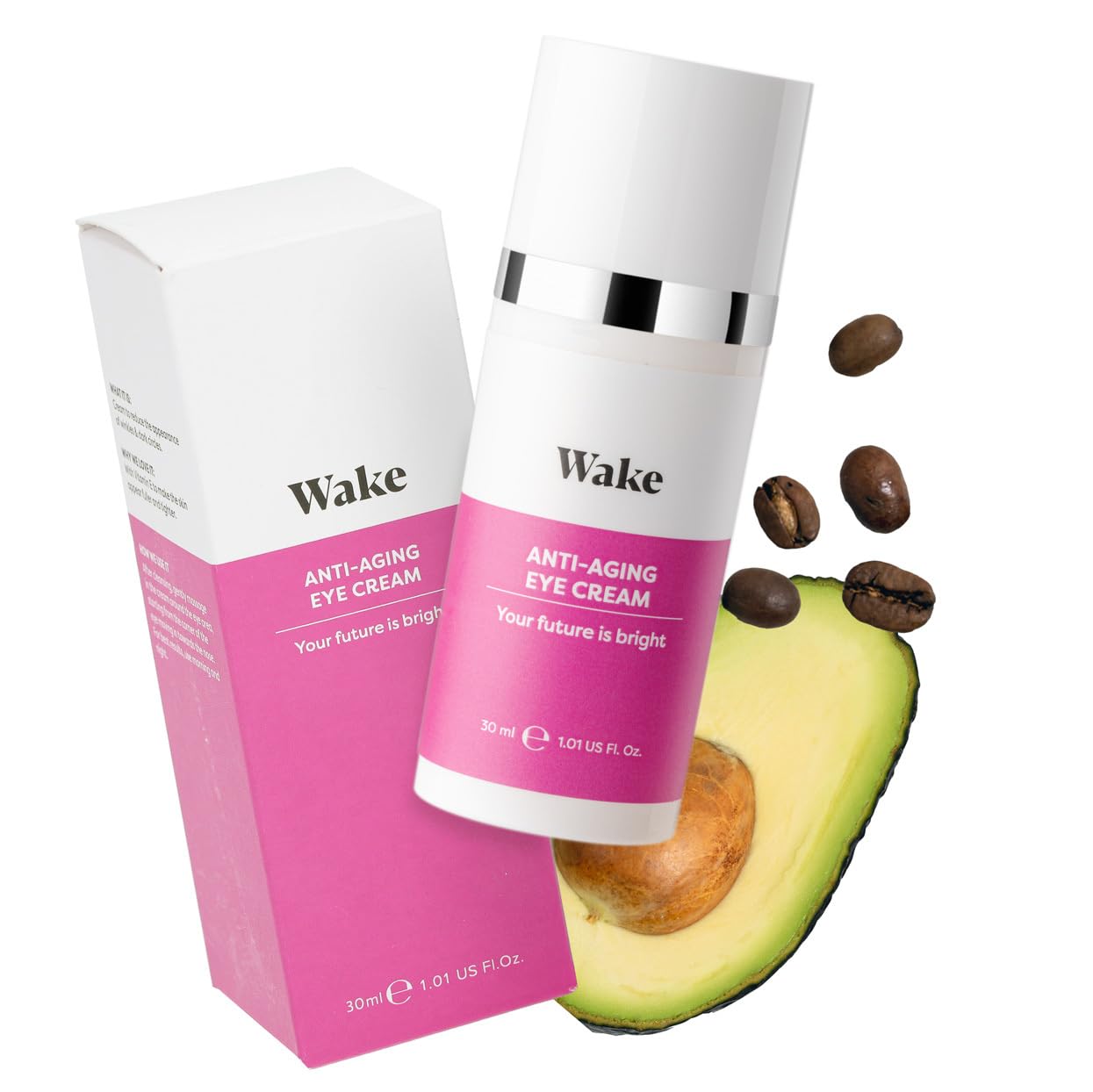 Wake Skincare Anti-Aging Eye Cream - Еye Cream for Dark Circles and Puffy Eyes 30ml - Under Eye Cream - Eye Cream for Lines and Wrinkles and Dark Circle - Eye Cream for Men and Women