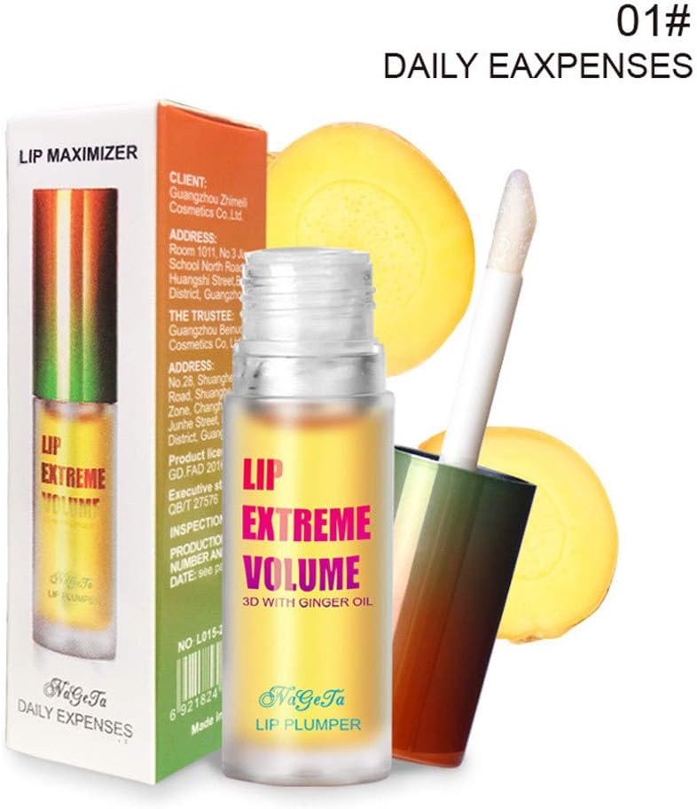 Lip Oil, Plump Oil Lip Gloss Moisturizing Repair Lip Extreme Volume Lip Plumper Oil 10ML Essence Clearance Sales E