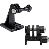 Picatinny Rails Airsoft Rail Helmet Excavator Mounts Bracket Adapter for GoPro Action Camera (2Black)