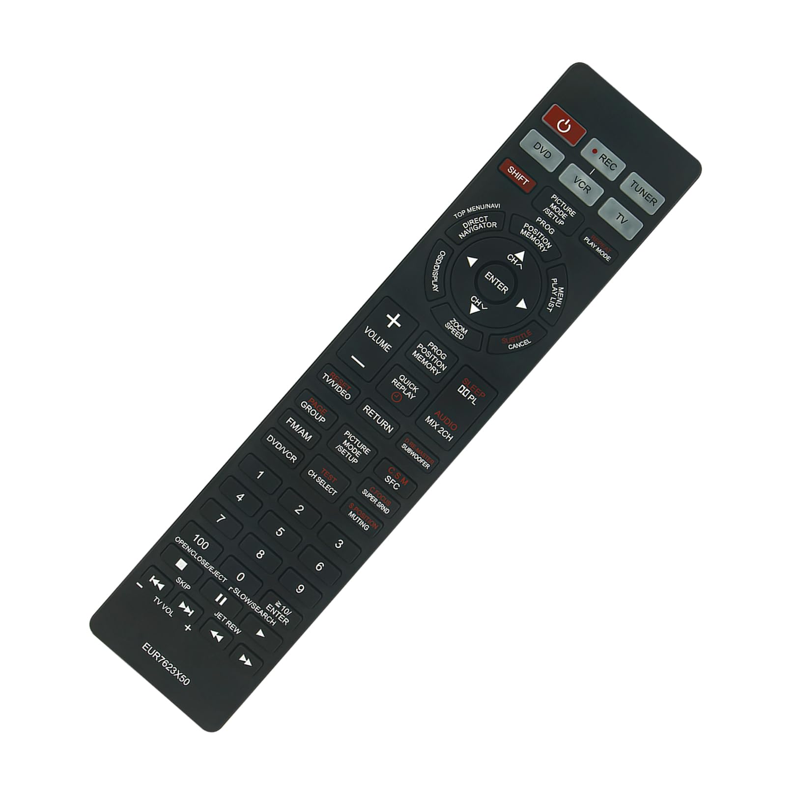 EUR7623X50 Replaced Remote Control -VINABTY-fit for Panasonic DVD VCR remote control EUR7623X50 SA-HT790 SA-HT790V SA-HT800 SA-HT810 SC-HT790 SC-HT800 SC-HT810 SC-HT790V SC-HT800V
