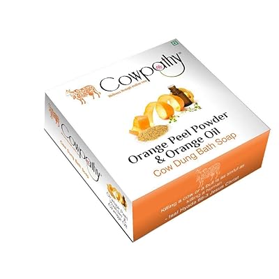 Cowpathy Orange Peel Cow Dung Bath Soap - Pack of 5 Chile | Ubuy