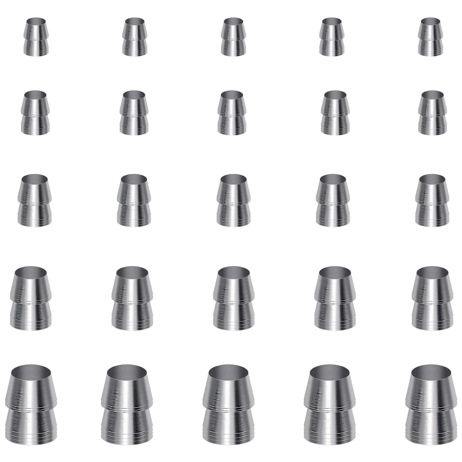 Xuoxeji 25 Pcs Round Steel Axe Handle & Hammer Handle Wedges Kit, Metal Wedge Sleeves for Axe Handles, Sledge Hammer, Maul & Hatchet Replacement