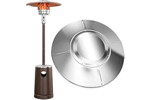 LESIMNKY Outdoor Patio Heater Reflector Shield - Upgraded 33" Aluminum Heat Dome Replacement Part for Propane Heaters, 3-Hole Mount