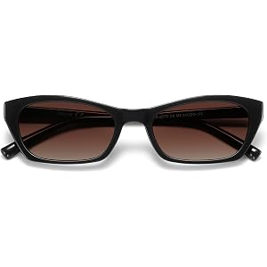 SOJOS Trendy Cat Eye Polarized Sunglasses for Women Men, Retro 90s Y2K Small Thin Rectangle Sunnies SJ2670