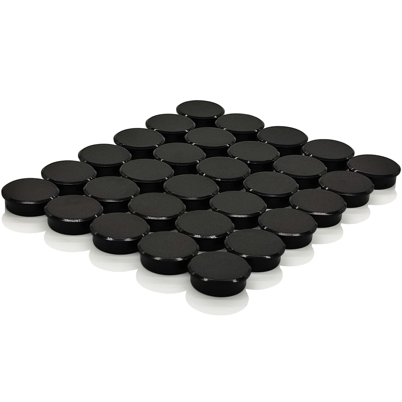 ZDZBLX Strong Fridge Magnets - 30 Pack Mini Cute Round Magnets for Whiteboard, Notice Board, Crafts, Heavy Duty Small Magnets for Adults, Refrigerator Magnet, Office & Kitchen Magnetic Dots (Black)