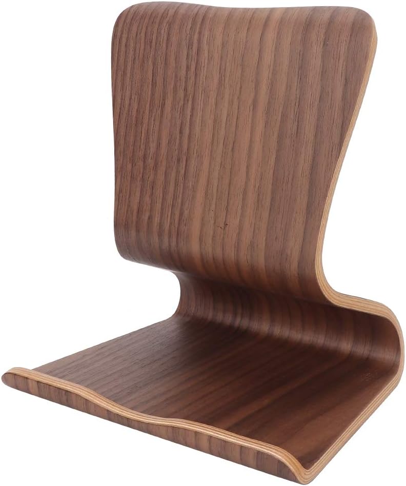 Oumij Computer Table Holder Stand, for Samdi Wooden Computer Holder Stand Universal Bracket for Tablet PC Notebook (Black Walnut)