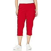 Briggs New York Womens Plus-Size Pull on Capri L Pocket