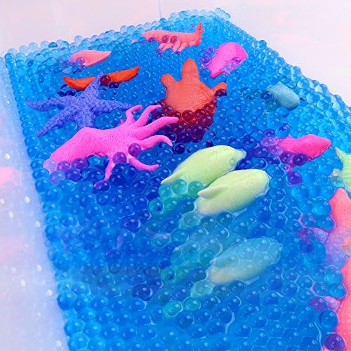 LEOKON Water Beads (Blue) Ocean Explorers Tactile Sensory Toys Adventure Kit - Water Growing Sea Animal Creatures Playset Included