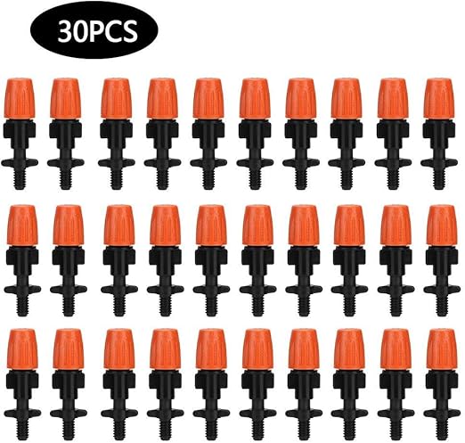 30 Piezas riego Ajustable goteros rociadores emisor jardín rociadores