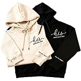 goiofot Custom Embroidered Matching Couple Hoodie & Sweatshirt, Personalized Gift for Girlfriend Boyfriend Valentines Day Birthday Christmas Anniversary