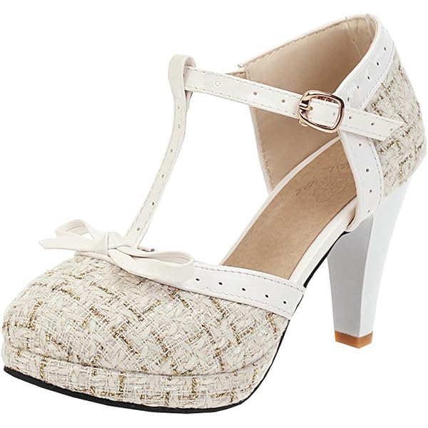 Mary Janes Women's High Heel T-Strap Mary Jane Patent Pumps Angola