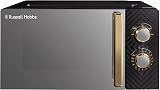 Russell Hobbs RHMM723B 700W Solo Microwave 17L Grooved Design Black view 8