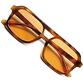 VANLINKER Retro 70s Square Aviator Sunglasses for Women Men Vintage Trendy Rectangle Sun Glasses VL9816