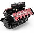 Helixsun TOYAN×HOWIN Power Engine Model, FS-V800 1/10 Eight-Cylinder Four-Stroke Water-Cooled Nitro Engine Model for RC Car and Boat, Science Educational Experiment Toy (KIT Version)