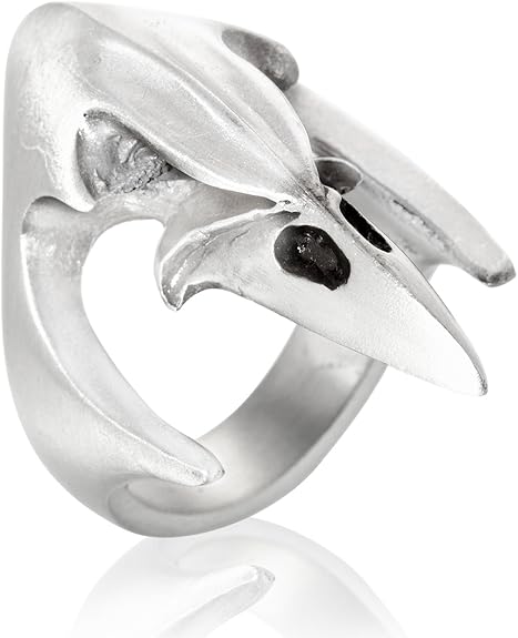 Amazon.com: Dan Jewelers Cool Bird Skull Bone Beak Spike Claw Pewter