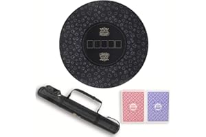 GUTSHOT Foldable Casino Quality Poker Mat | Water Resistant Poker Table Cloth, Soft Multi-Spandex | Waterproof, Noise-Free Gameplay | Includes Carrying Bag and 2 Gift Poker Card Packs