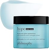 philosophy hope in a jar glow water cream face moisturizer - with hyaluronic acid & pineapple extract provides 72-hour hydration & primes skin for makeup 2 fl oz