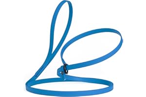 Dogline Biothane Slip Dog Leash - for Small, Medium and Large Dogs - Odor Free Slip Lead, Heavy Duty and Durable Material Kennel Lead - Cerulean Blue - 7ft L x 1/2in W