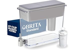 Brita 27 Cup Filter Dispenser, Reduces Chlorine taste and odour from Tap Water, Filters 151 Litres, UltraMax, Grey