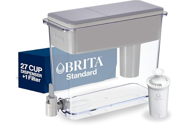 Brita 27 Cup Filter Dispenser, Reduces Chlorine taste and odour from Tap Water, Filters 151 Litres, UltraMax, Grey