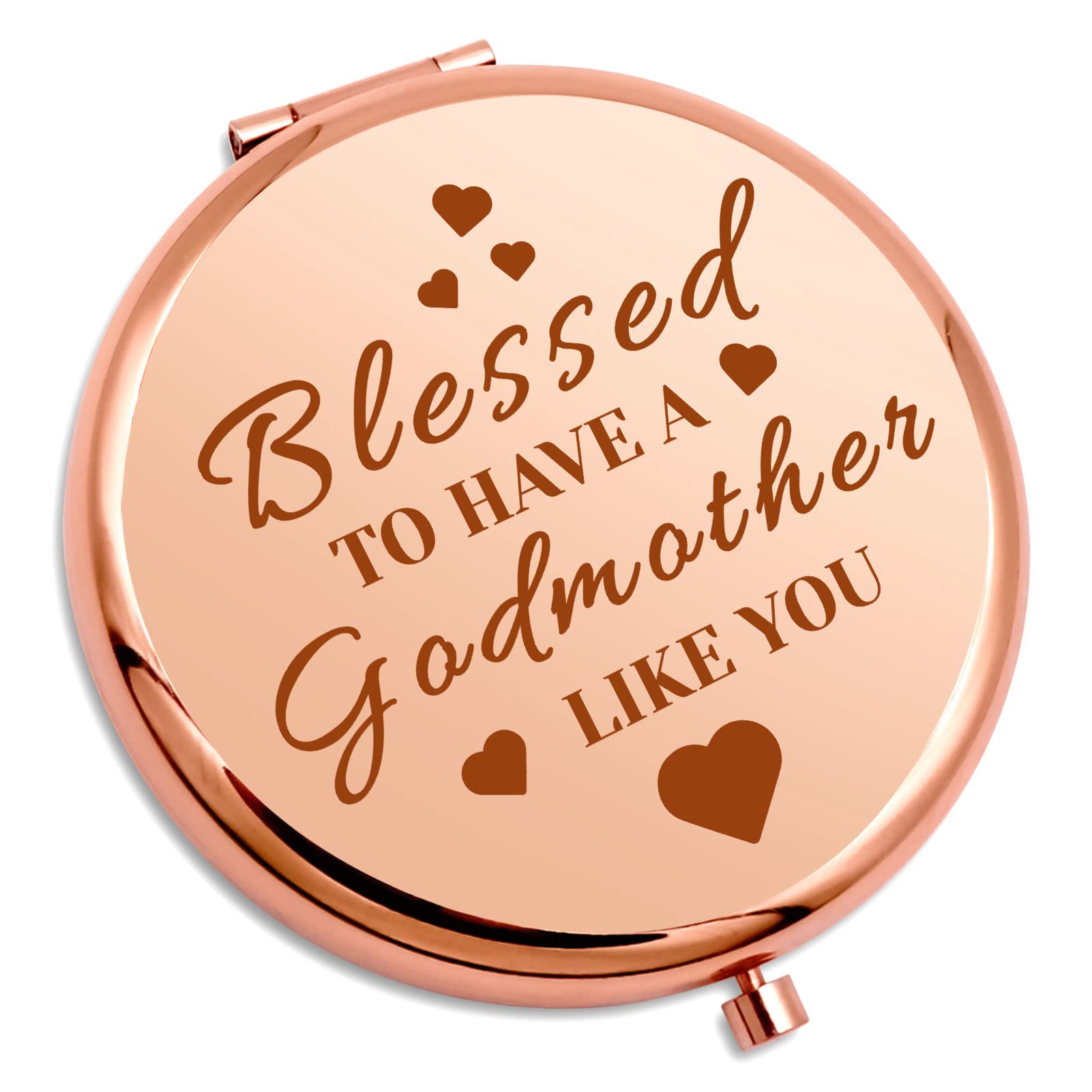 Godmother Gift from Goddaughter Christian Gifts Travel Compact Mirror Baptism Gift Appreciation Gift for Women Mother's Day Birthday Gift Personal Mirror Religious Gifts for Mom Easter Prayer Gift