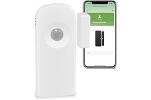 OUVOPO WiFi Door Sensor, Smart Door Window Sensor, Contact and Motion Sensors for Home Security & Automation, Easy Installation, Monitor Open/Close Status & Power, Real-time Alerts, Works with Alexa