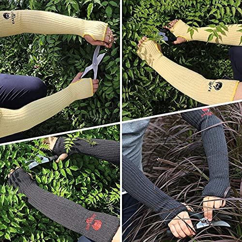 IMENORY KevlarSleeves Arm Protection Sleeves with Thumb Hole, [18