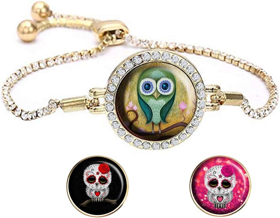 LCTCKP Image Custom Fashion Pull-Closure Rhinestone Drill Noosa Snap Bracelets Curve Bar Bangle for Women Jewelry Handmade