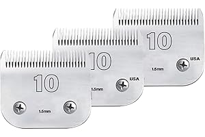 VETMOR 10 Blade Dog Grooming Compatible with Andis/Wahl/Oster Dog Clippers 3 Pack